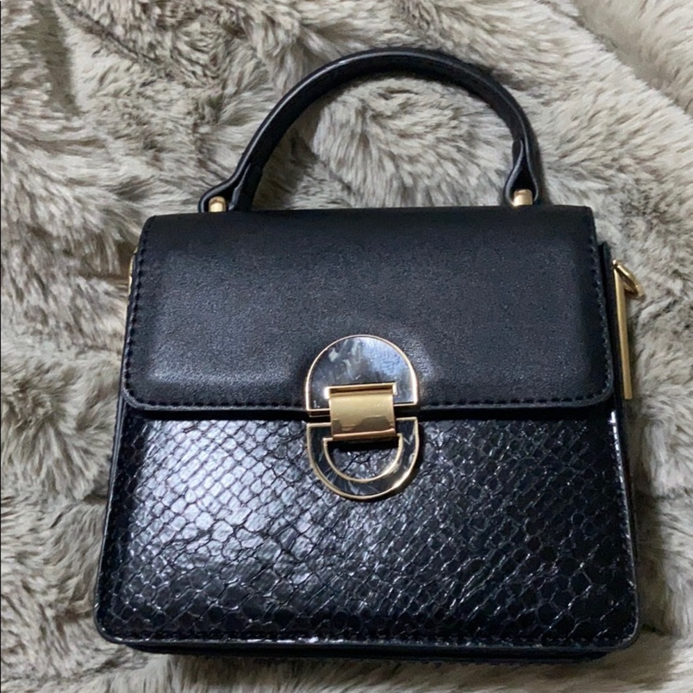 Topshop Mini Celia Faux Leather Crossbody Bag